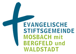 Logo Evangelische Stiftsgemeine Mosbach mit Bergfeld und Waldstadt